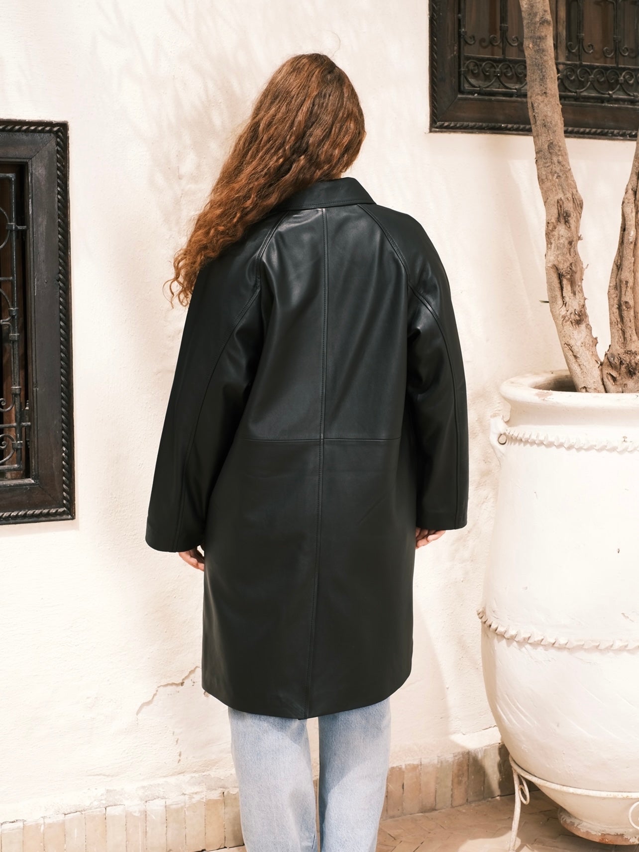 Hishka leather coat