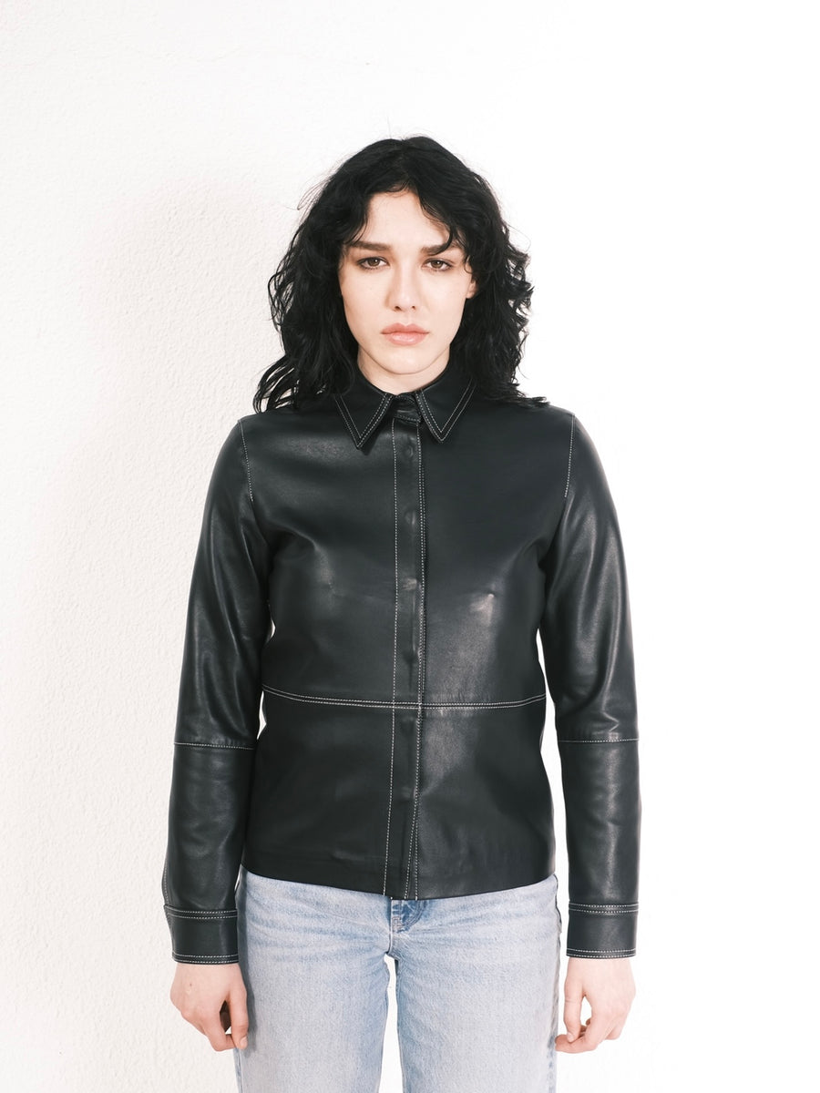 美品✨　JOSEPH HOMME leather shirt goat 48 Joseph leather shirt – KATSO CUIR