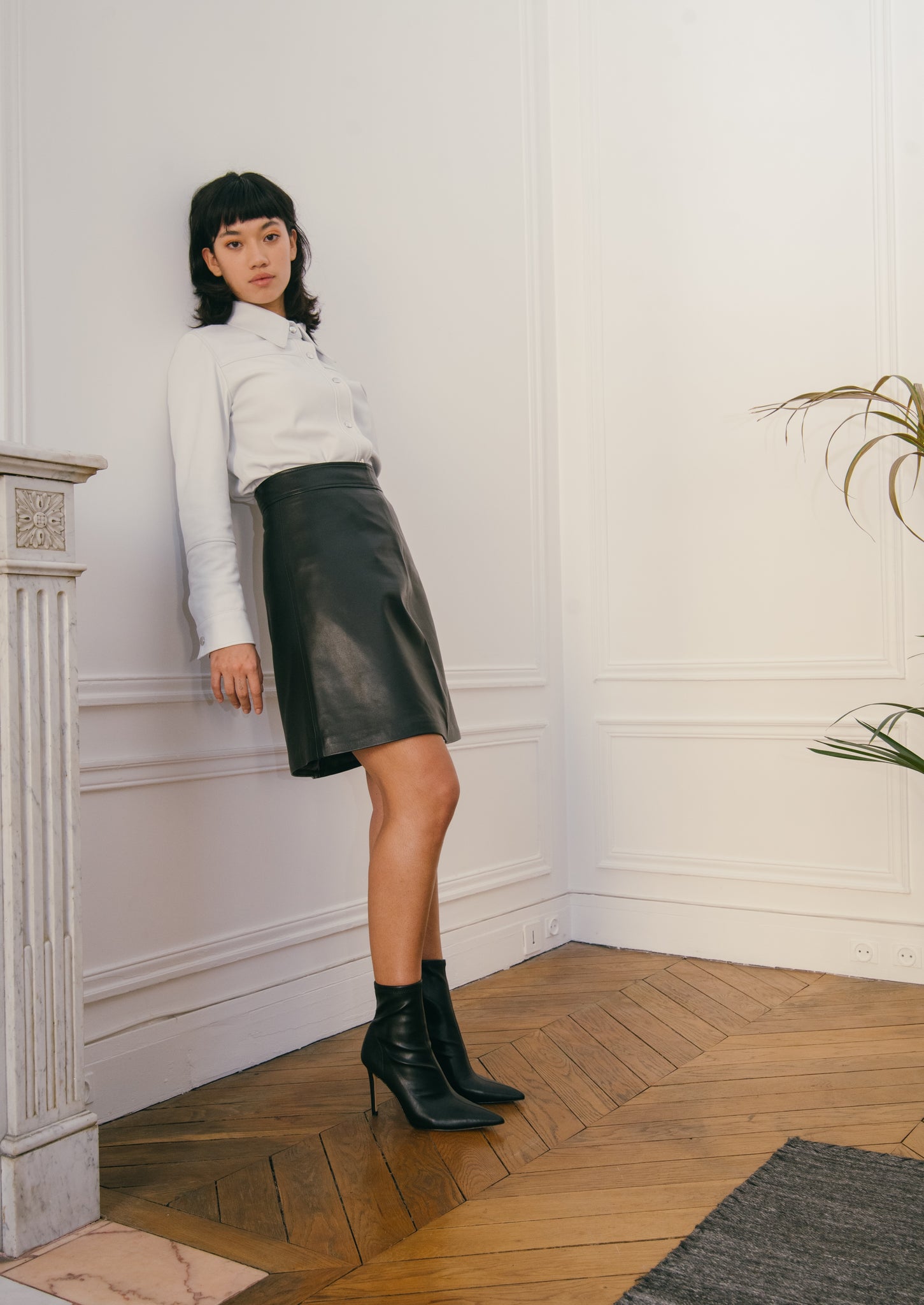 The leather Kimi skirt
