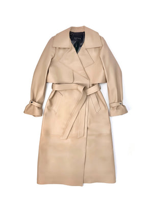 Ayako leather trench coat