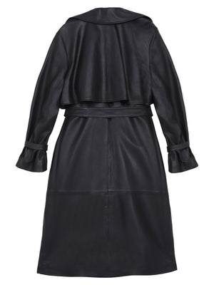 Ayako leather trench coat