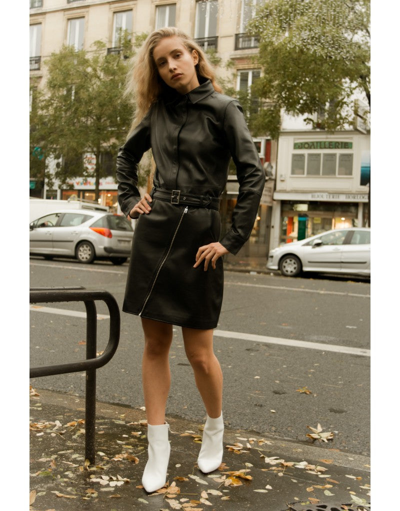 Lylia leather skirt