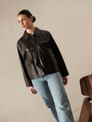 Hishka leather coat