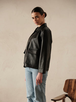 Hishka leather coat