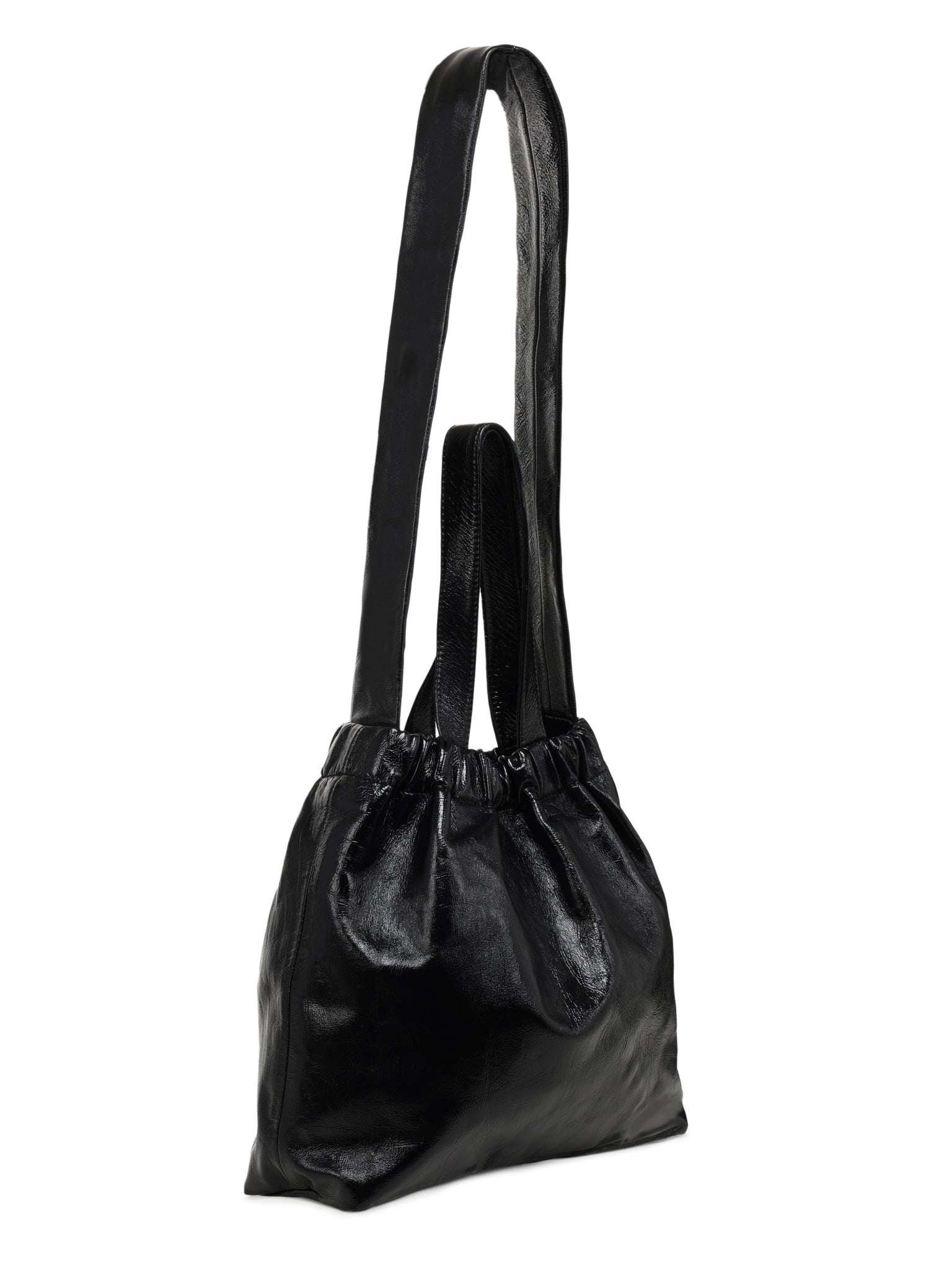 Double handle leather bag