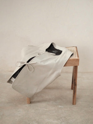 Gilet en cuir Ghalia