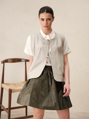 Gilet en cuir Ghalia