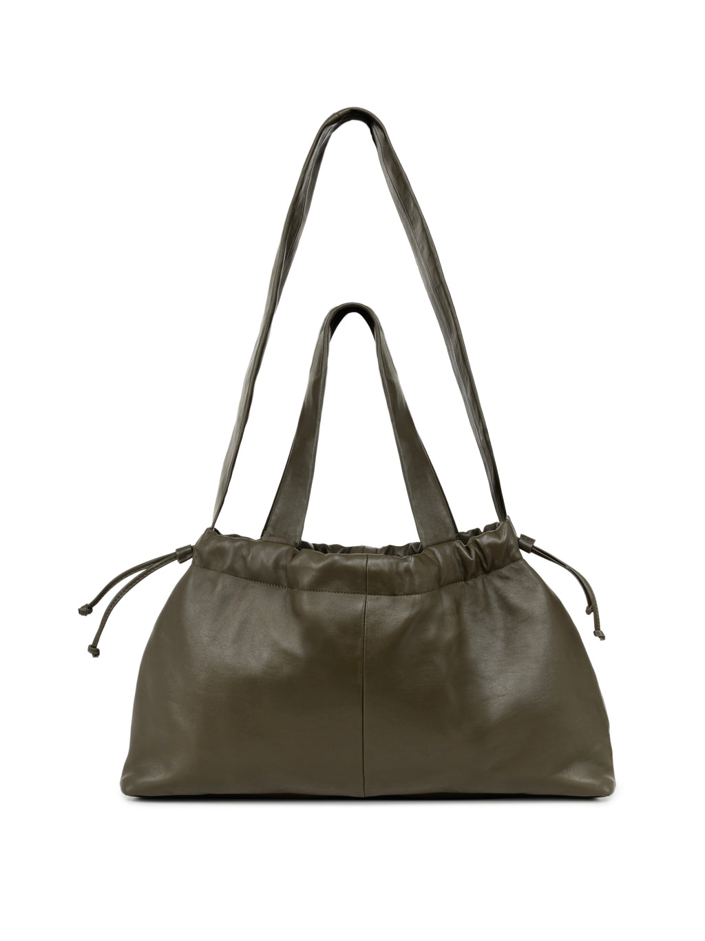 Double handle leather bag