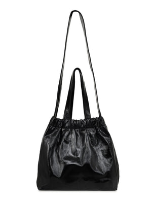 Double handle leather bag