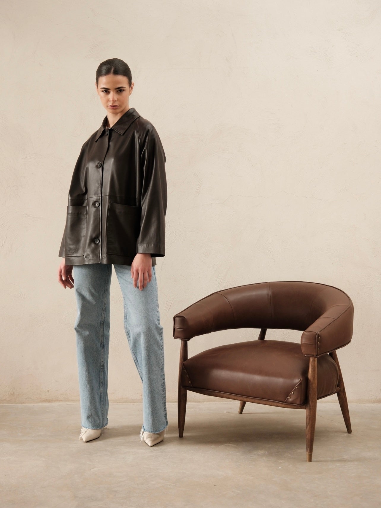 Veste en cuir Ania