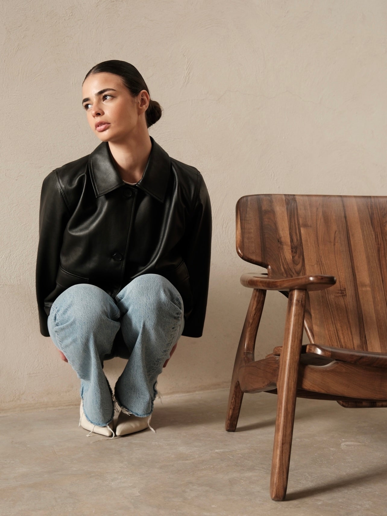 Hishka leather coat