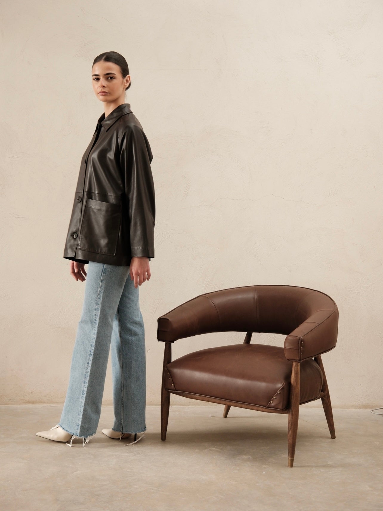 Veste en cuir Ania