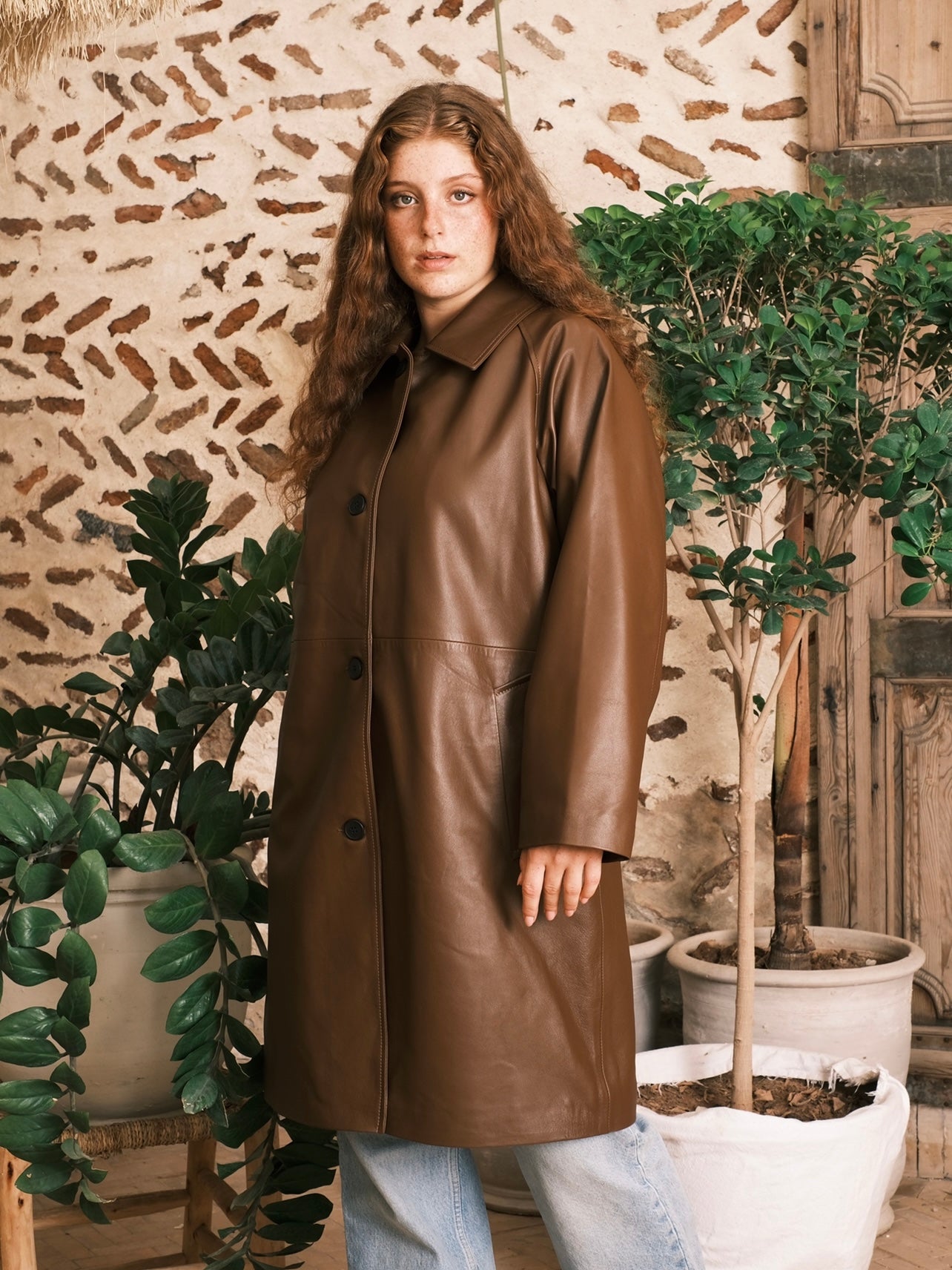 Hishka leather coat
