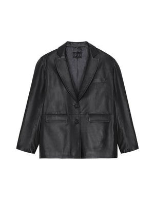 Oversized leather blazer