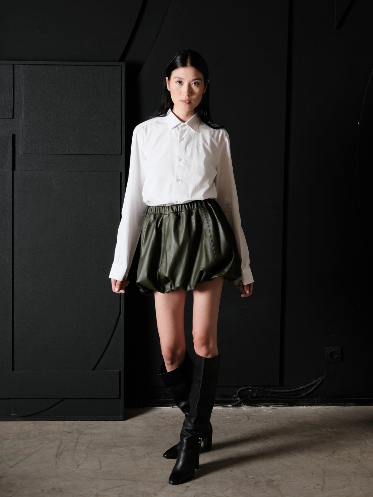 Minijupe Jupe Ballon Taille Haute La Jupe Ballon En Cuir