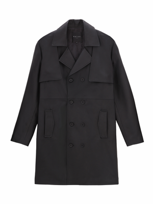 The leather trench coat for men