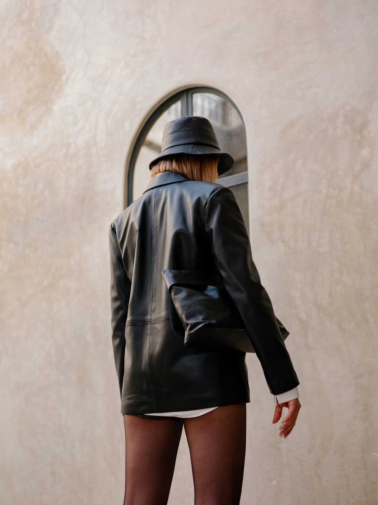 Le Blazer en cuir oversize