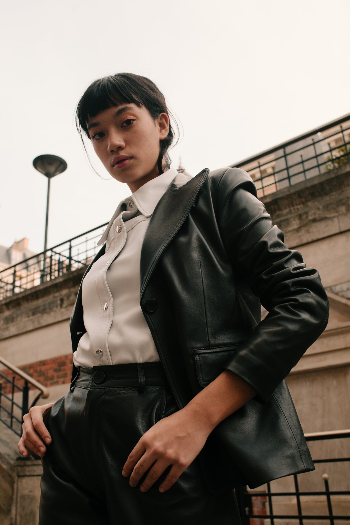 Blazer en cuir Yuri