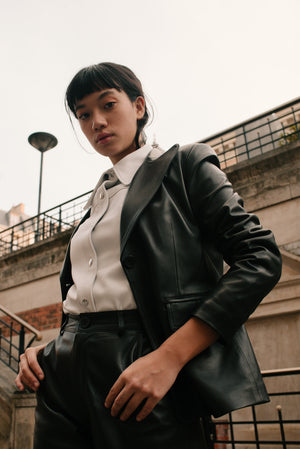 Blazer en cuir Yuri