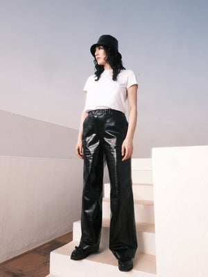 Naksu wide leather pants