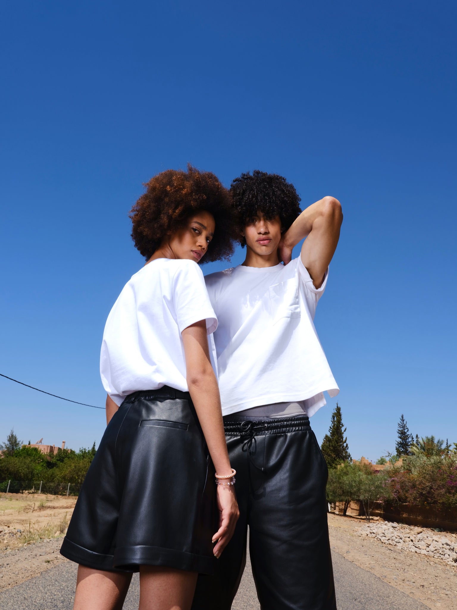 India leather shorts