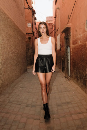 Le short en cuir Maya