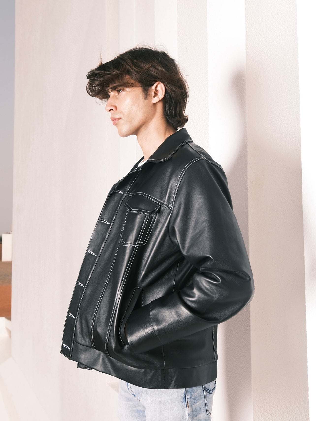 Jimmy leather jacket - For Men