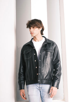 Jimmy leather jacket - For Men
