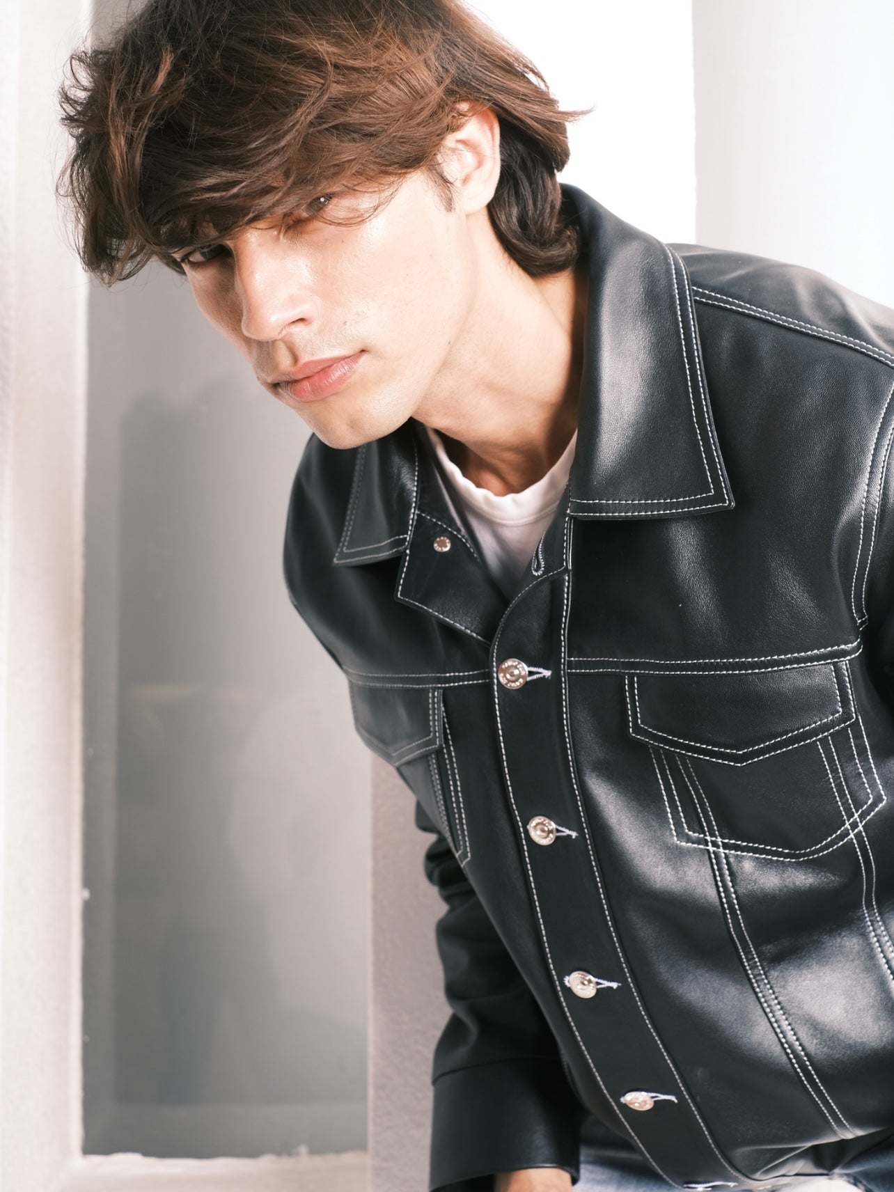 Jimmy leather jacket - For Men