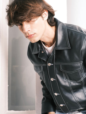 Jimmy leather jacket - For Men