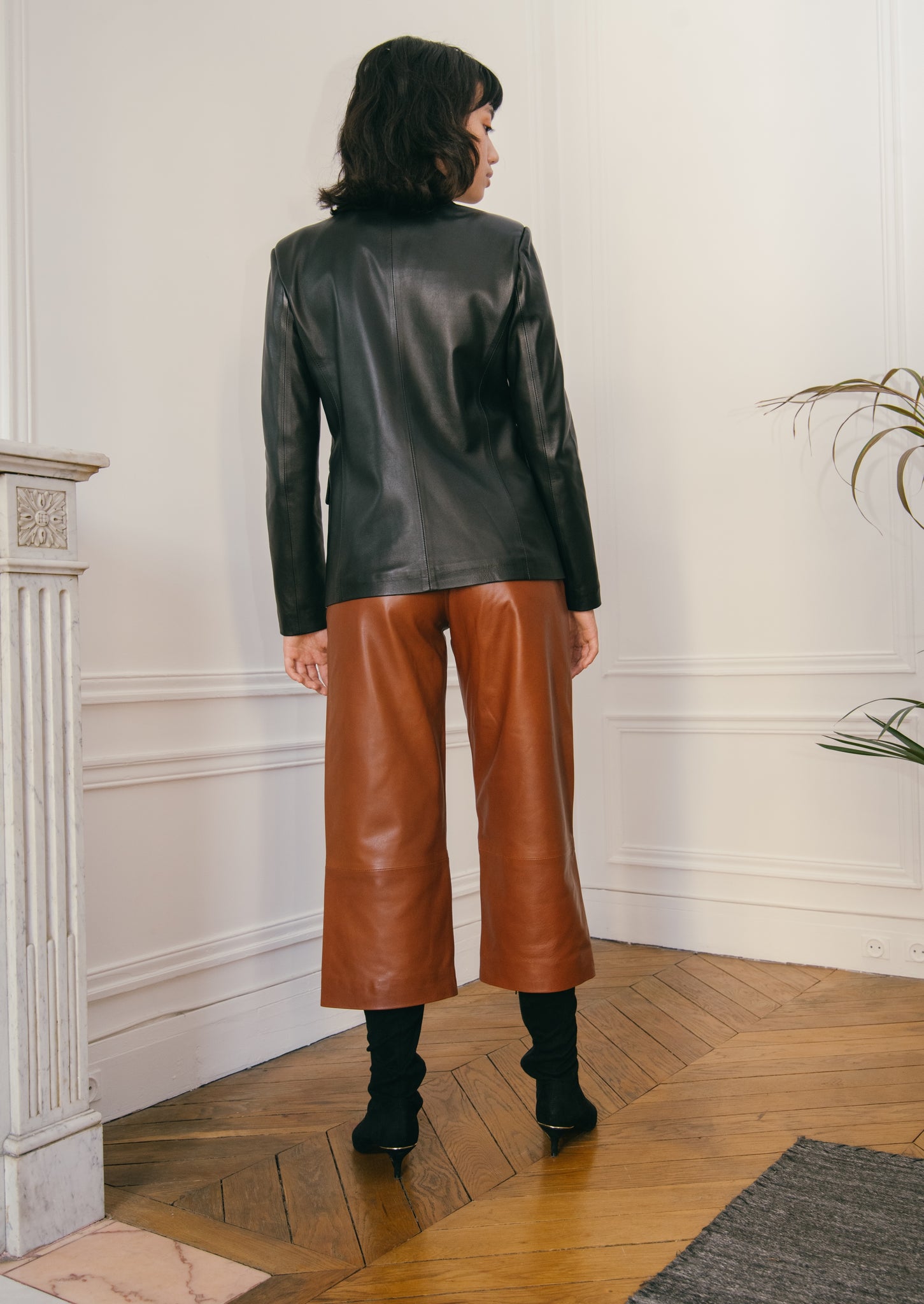 Yuri leather blazer