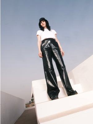 Naksu wide leather pants