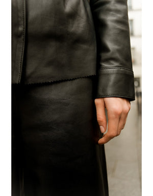Lina leather blazer